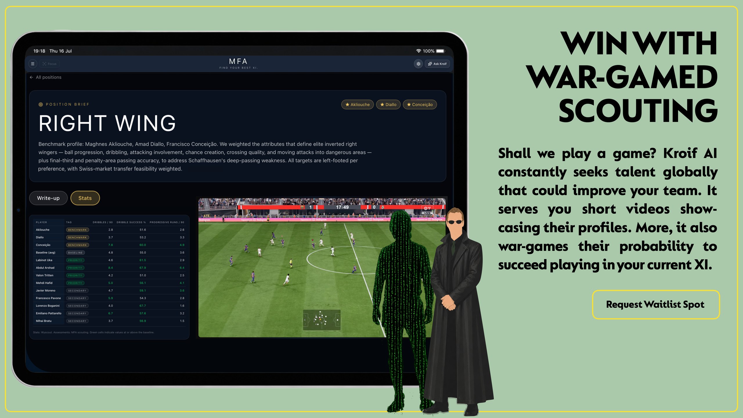 Win with war-gamed scouting